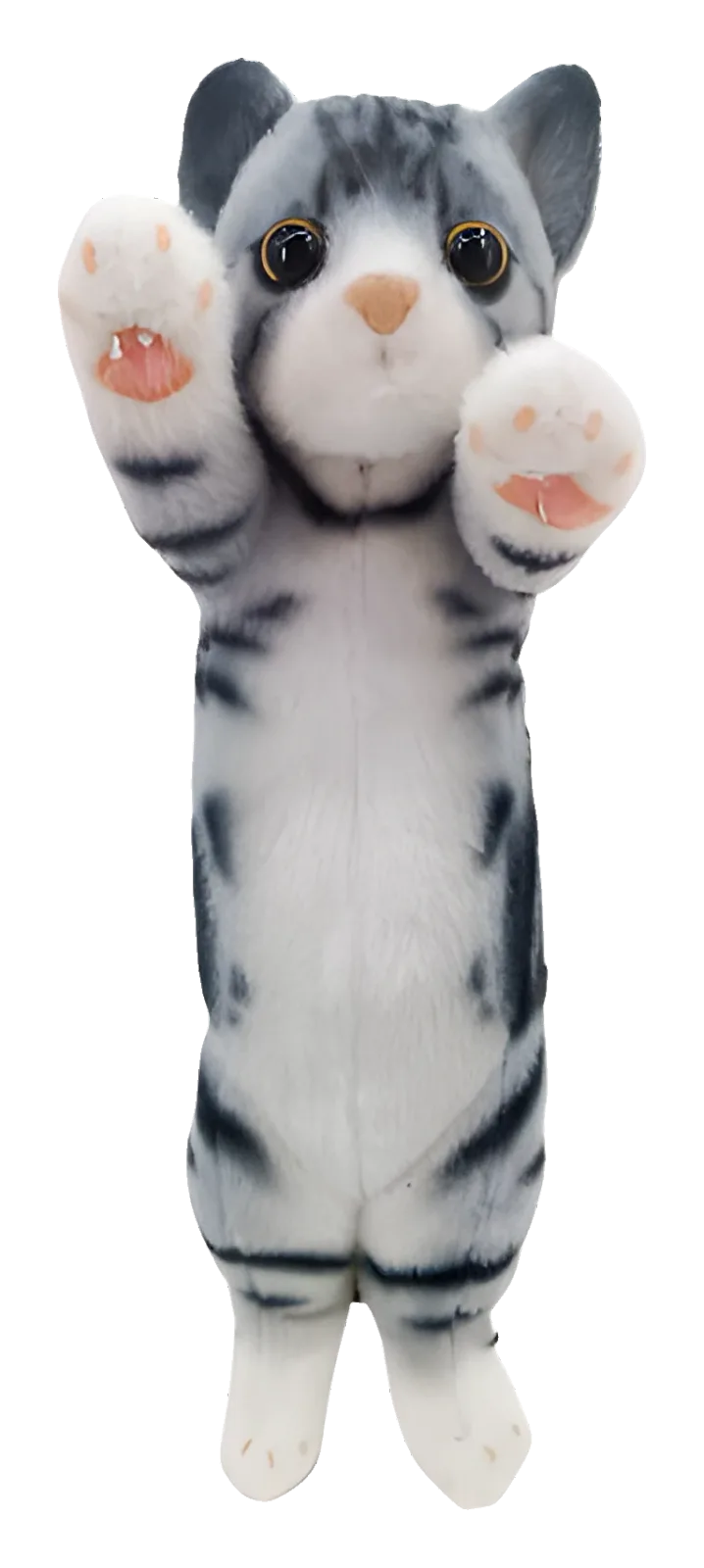 Котёнок полосатый серый 23см,игрушка мягкая